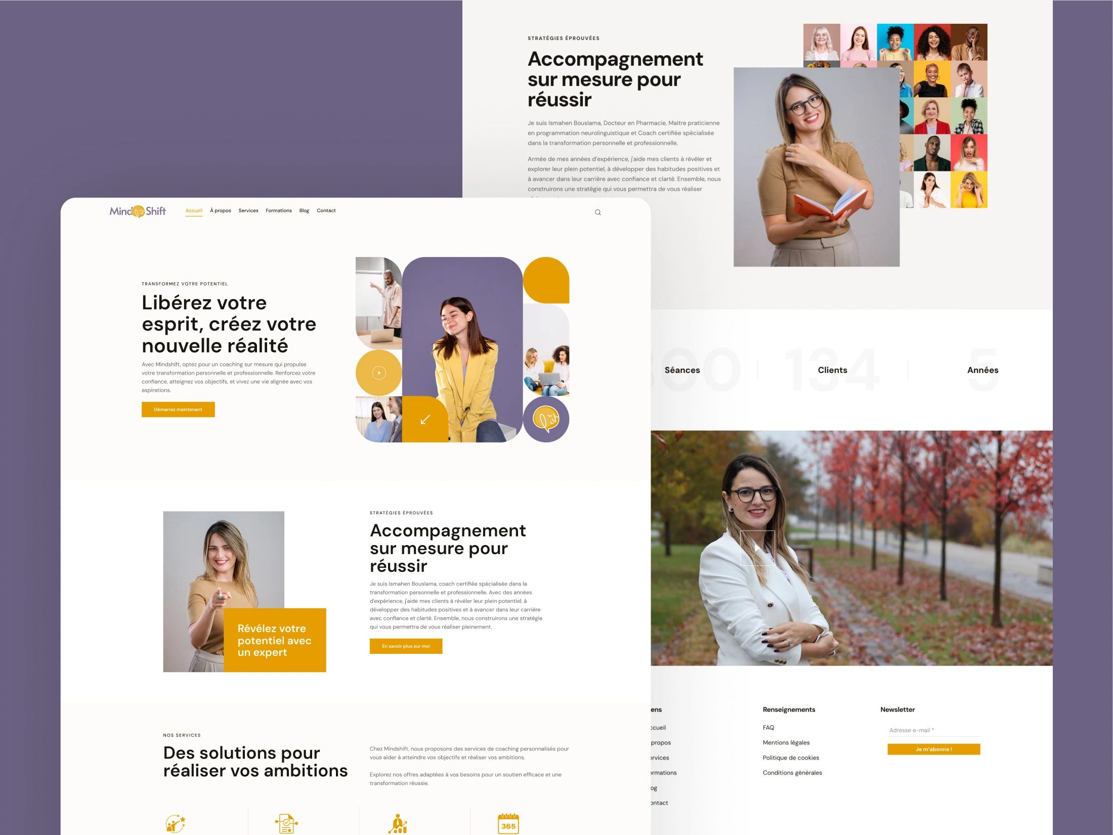 Cover Mind-Shift branding, website design & development