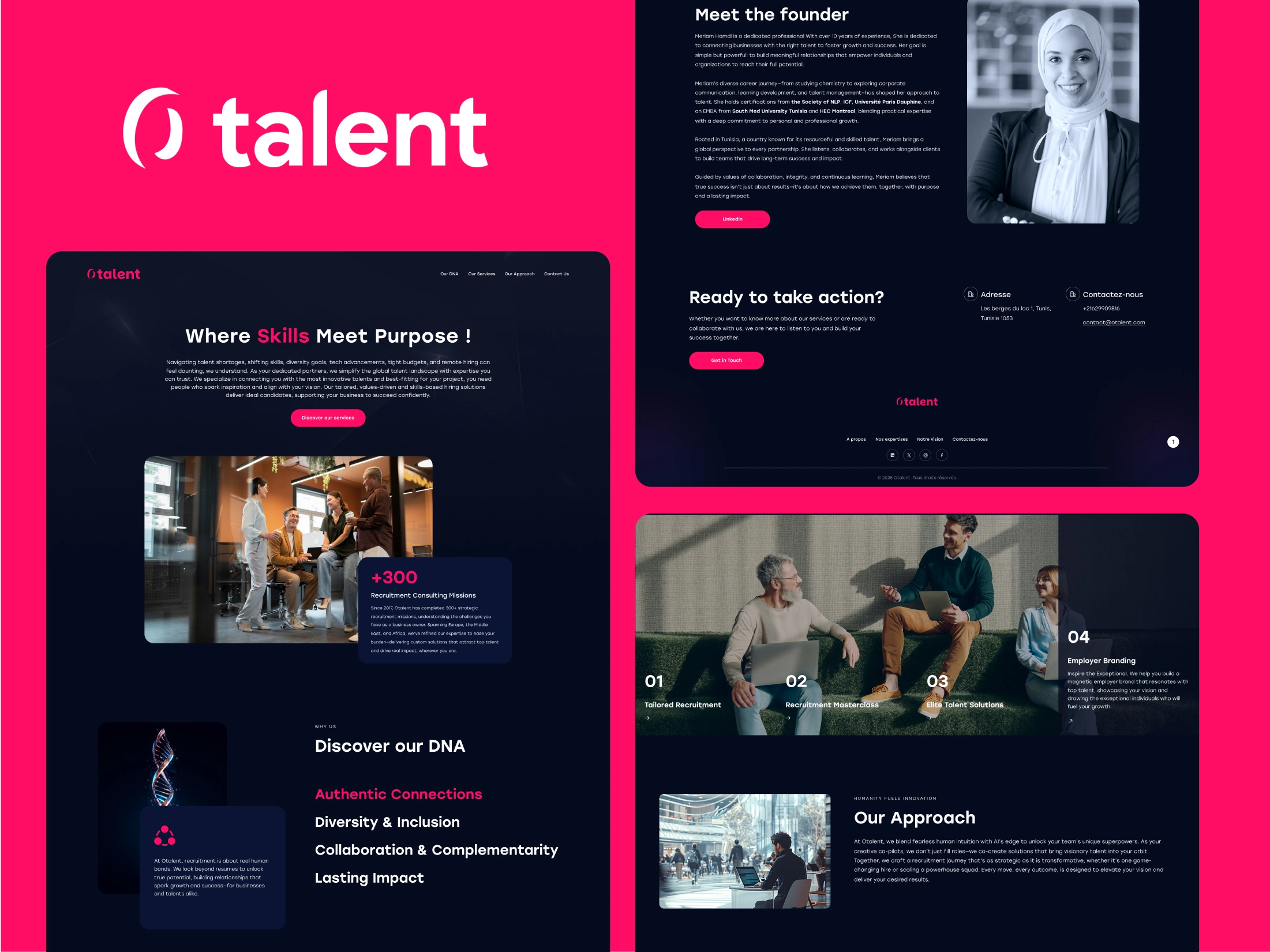 Cover Otalent branding, website design & development