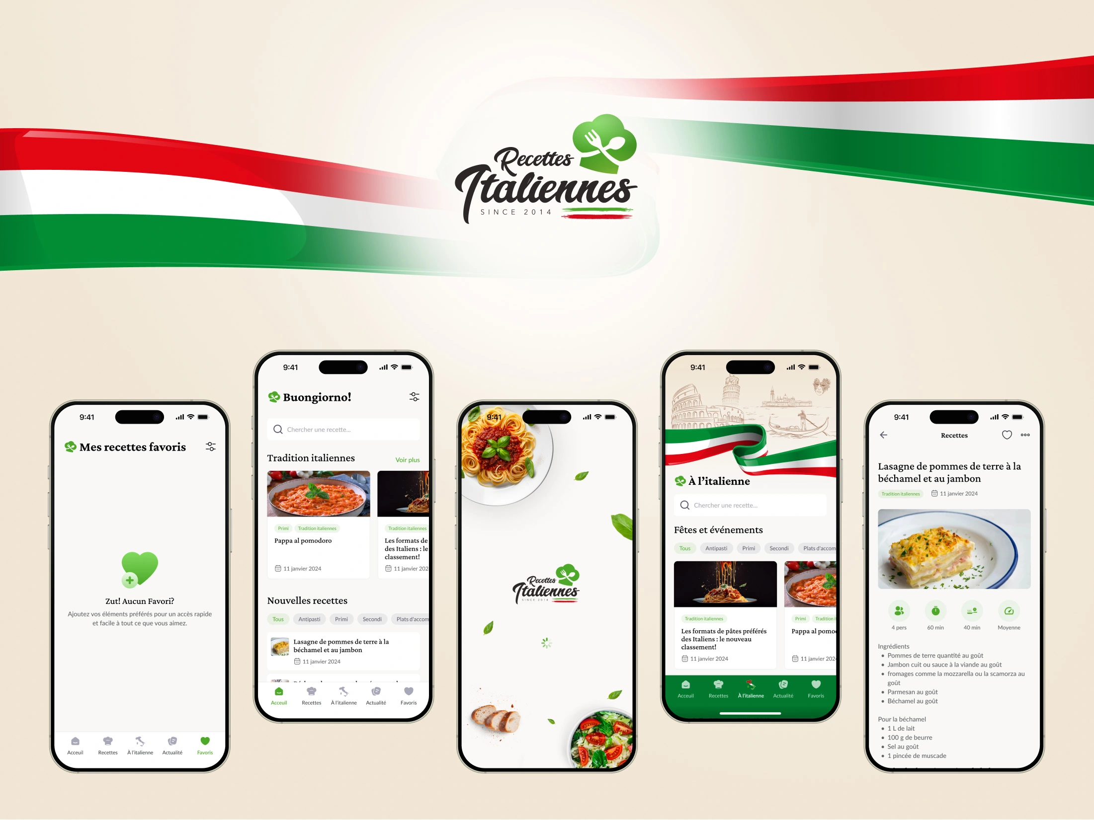 cover Recettes Italiennes Mobile App Design & Development